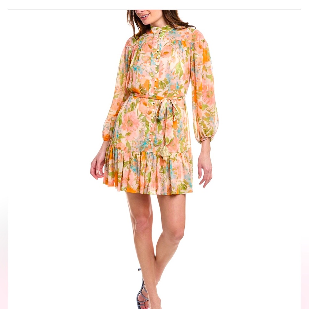 Taylor Multicolor Floral Long Sleeve Dress